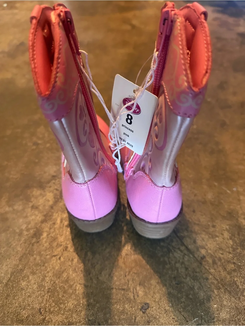 DISNEY PINK PRINCESS WESTERN BOOTS FOR KIDS